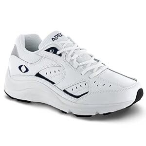 New Apex Men’s Orthopedic White and Black Athletic Shoes